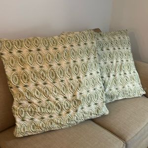 Ballard Designs custom made 2 pillow covers 26” x 26”